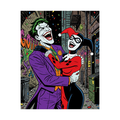 Joker & Harley Quinn Art Print