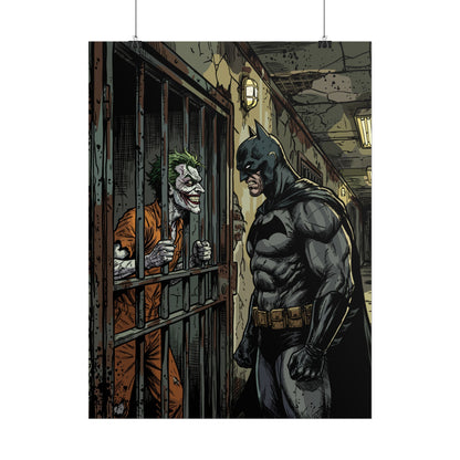Batman vs Joker Comic Poster — Rolled Graphic Art Print