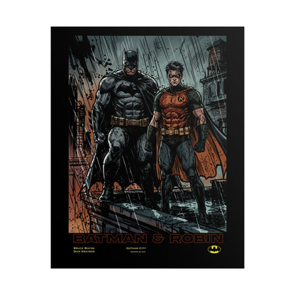 Batman & Robin Vintage Comic Poster — Rolled Art Print
