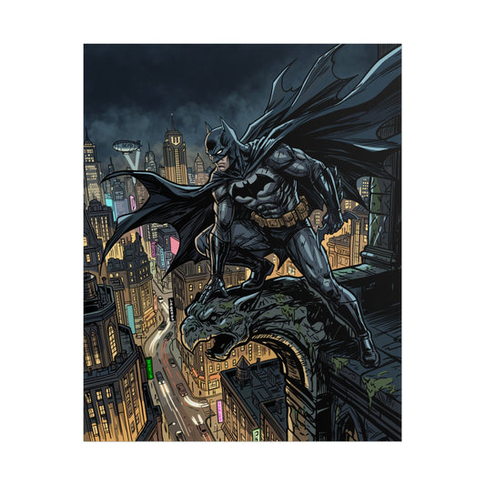 Batman City Rooftop Rolled Poster