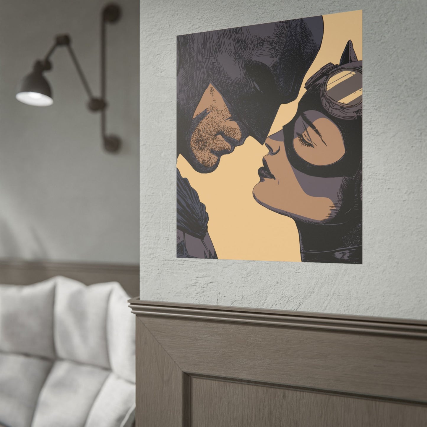 Batman & Catwoman Kiss Poster