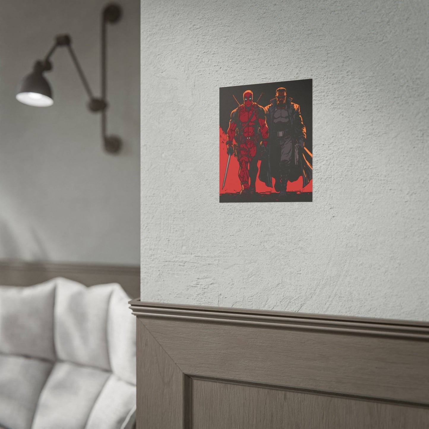 Deadpool & Blade Comic Art Print