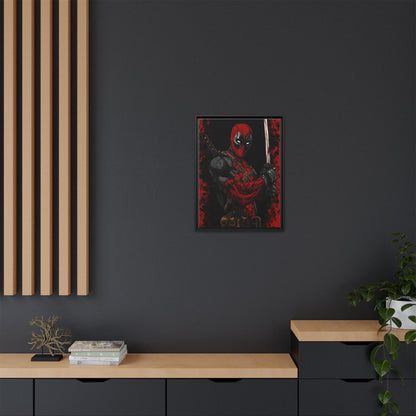 The Merc #2 - Framed Canvas Wall Art — Comic Antihero Sword Portrait