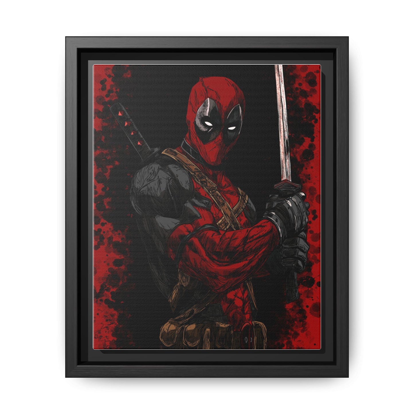 The Merc #2 - Framed Canvas Wall Art — Comic Antihero Sword Portrait