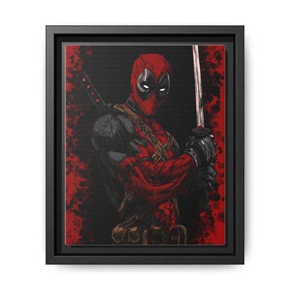 The Merc #2 - Framed Canvas Wall Art — Comic Antihero Sword Portrait