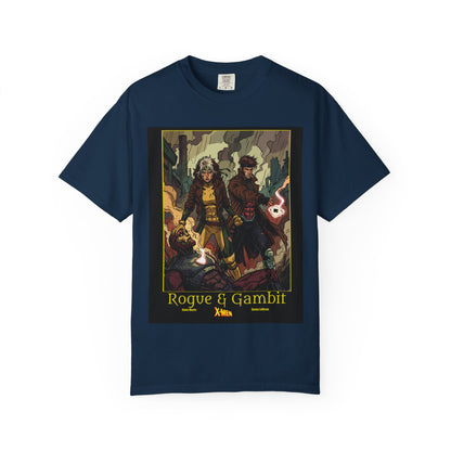 Rogue & Gambit Graphic T-Shirt — Comic Art Mutant Duo Tee