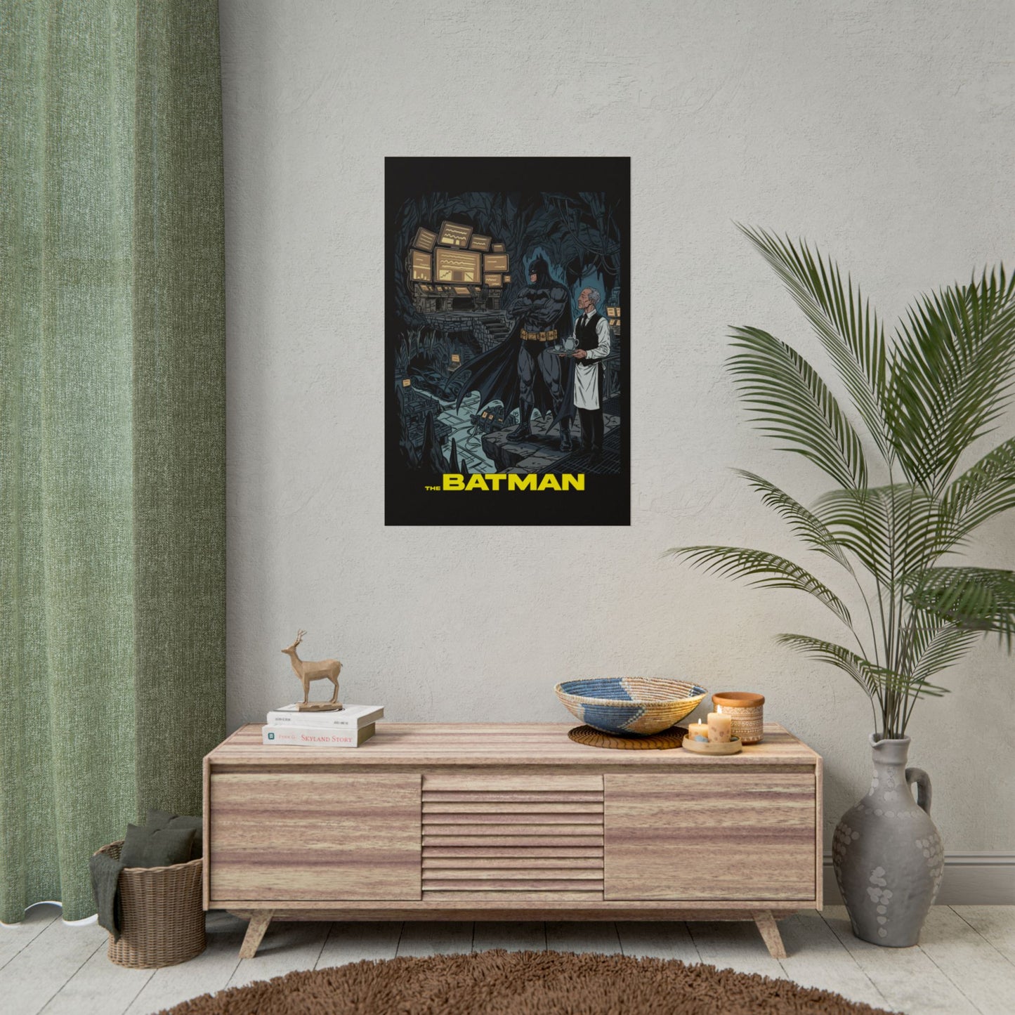 Batman Cave Poster with Text - The Batman Rolled Art Print