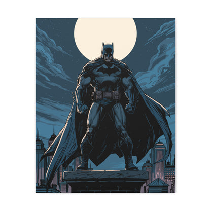Batman Canvas Wall Art — Dark Knight Stretched Matte Canvas Print