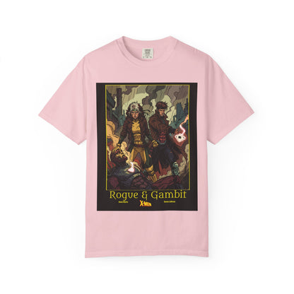 Rogue & Gambit Graphic T-Shirt — Comic Art Mutant Duo Tee