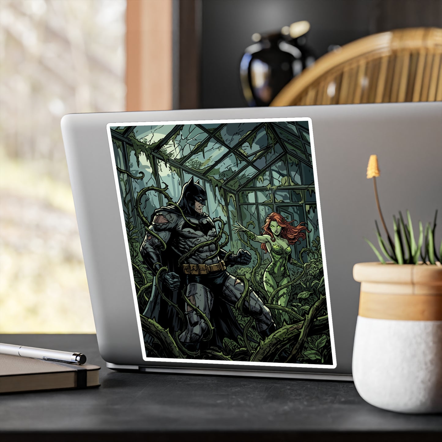 Batman & Poison Ivy Greenhouse Sticker
