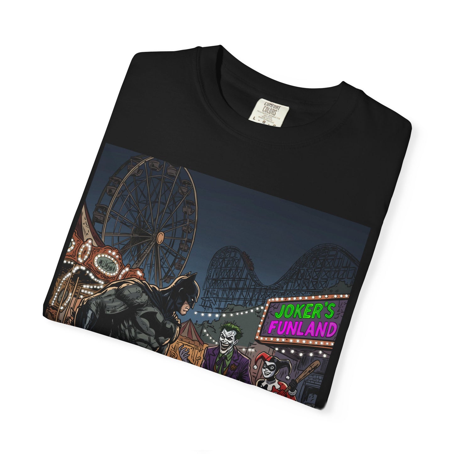 Batman vs Joker Graphic T-Shirt — Gotham Carnival Night Tee