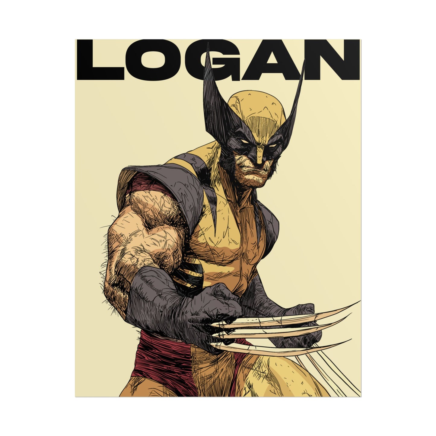 Wolverine Logan Rolled Poster — Comic Art Wall Print