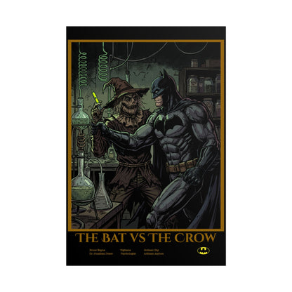 Batman vs Scarecrow Cinematic Rolled Poster — Vintage Comic Movie Art Print