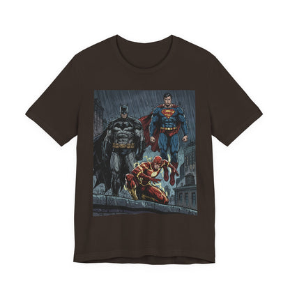 Superhero Team Graphic Tee — Batman, Superman & The Flash