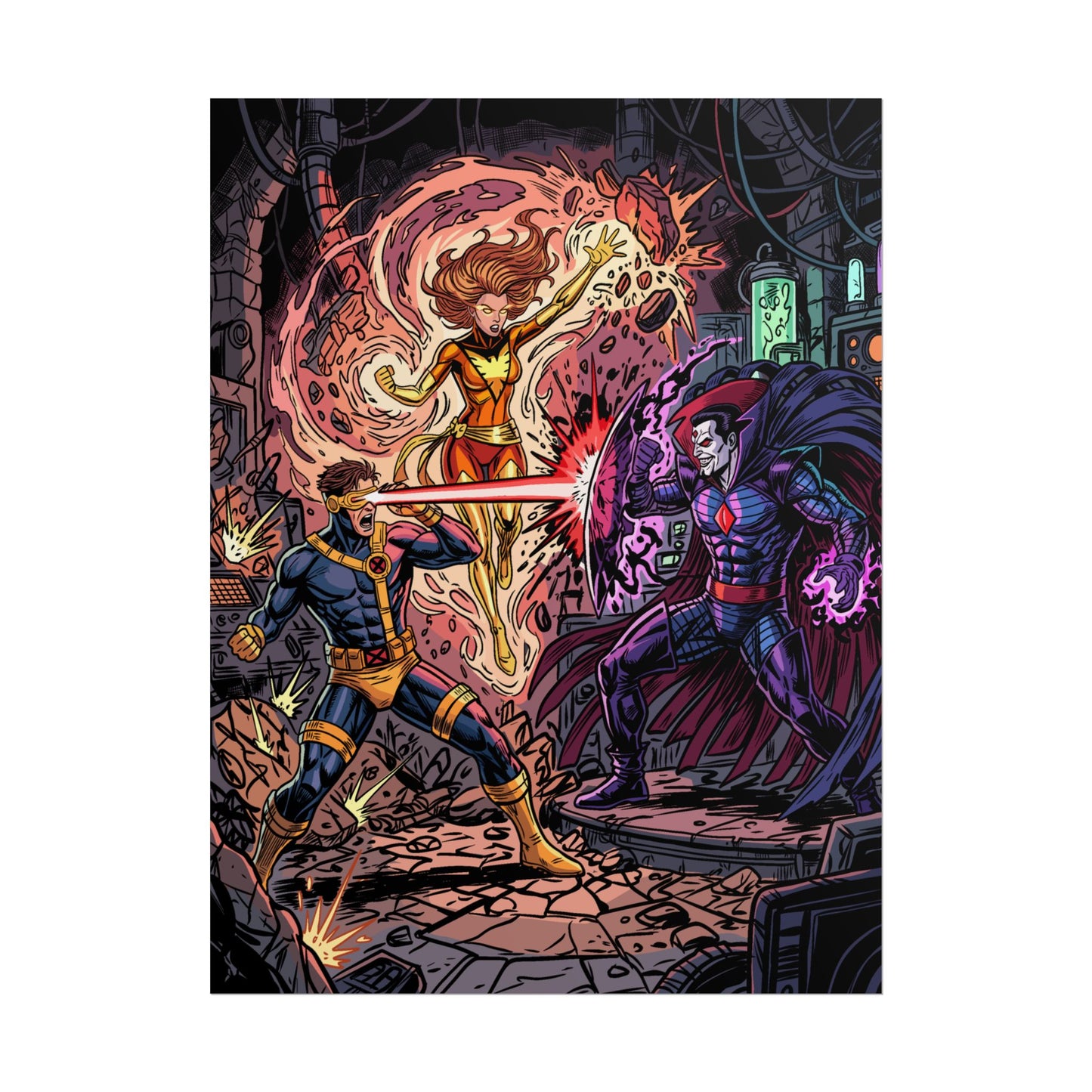 Cyclops and Jean Versus Mister Sinister
