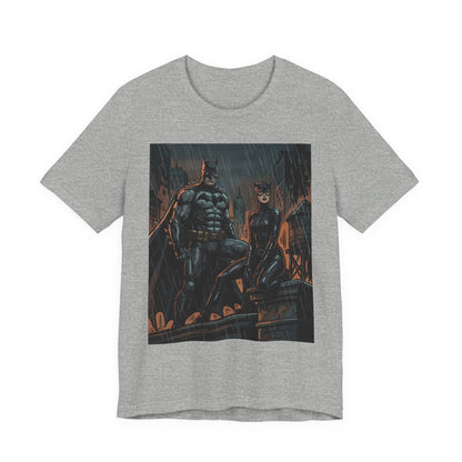 Batman & Catwoman Rain Night T‑Shirt