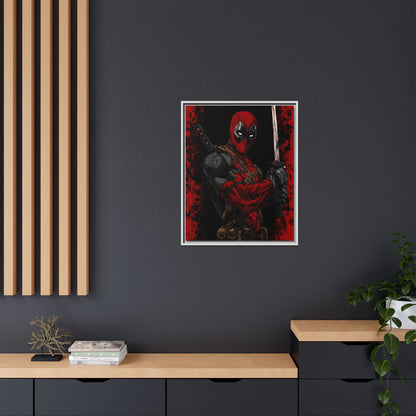 The Merc #2 - Framed Canvas Wall Art — Comic Antihero Sword Portrait