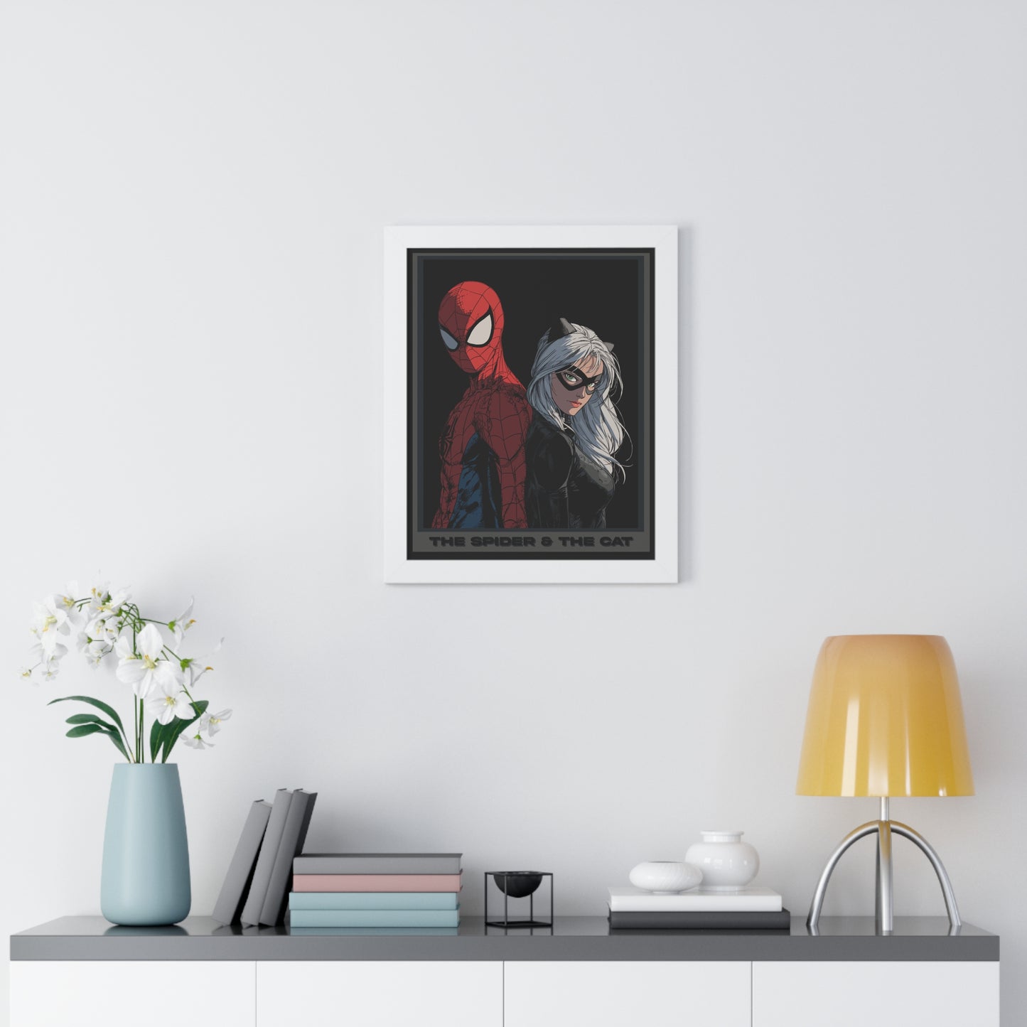 Spider & The Cat Framed Poster