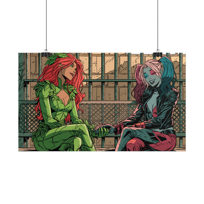 Poison Ivy & Harley Quinn - Jail Cell - Poster