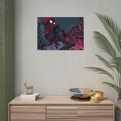 Spider-Verse Miles Morales Poster — Neon City