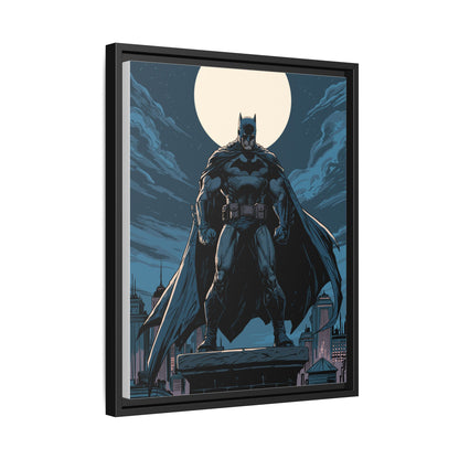 Batman Moonlit Matte Canvas Framed Print