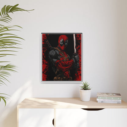 The Merc #2 - Framed Canvas Wall Art — Comic Antihero Sword Portrait