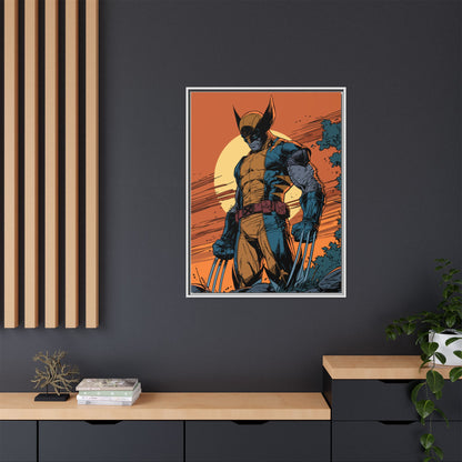 Wolverine Matte Framed Canvas Print