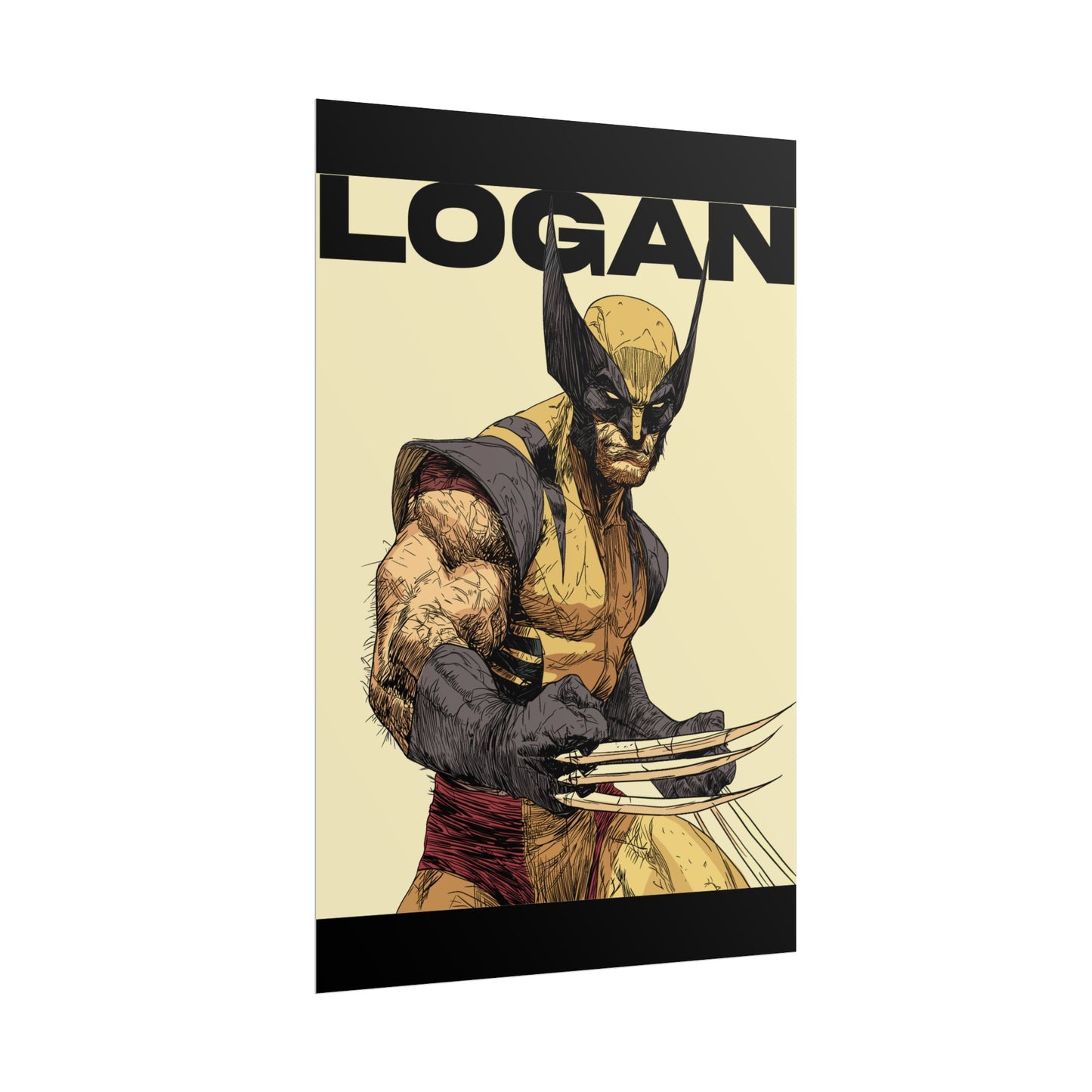 Wolverine Logan Rolled Poster — Comic Art Wall Print