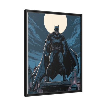 Batman Moonlit Matte Canvas Framed Print