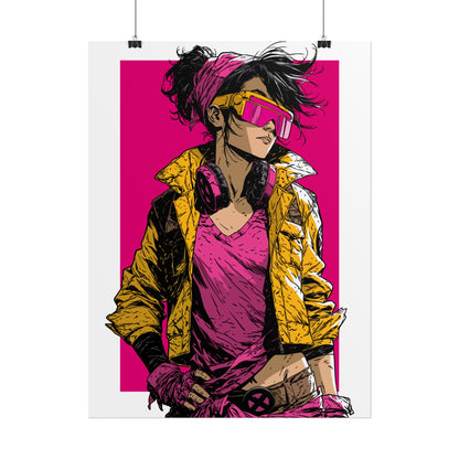 Jubilee Cyber Punk / Retro X-Men Poster