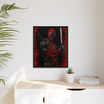 The Merc #2 - Framed Canvas Wall Art — Comic Antihero Sword Portrait