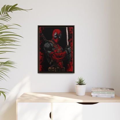 The Merc #2 - Framed Canvas Wall Art — Comic Antihero Sword Portrait