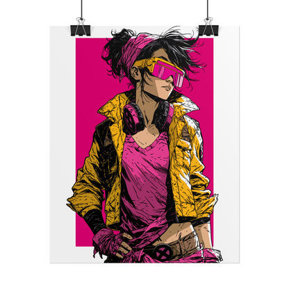 Jubilee Cyber Punk / Retro X-Men Poster