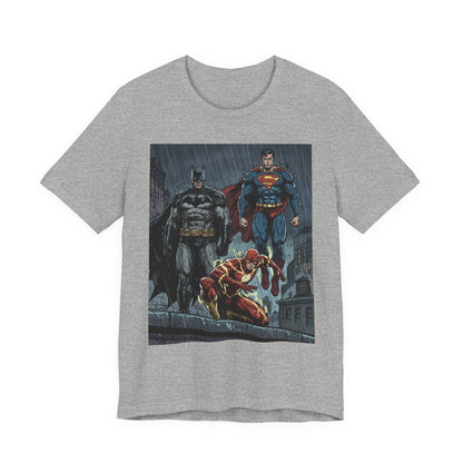 Superhero Team Graphic Tee — Batman, Superman & The Flash