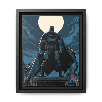 Batman Moonlit Matte Canvas Framed Print