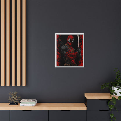 The Merc #2 - Framed Canvas Wall Art — Comic Antihero Sword Portrait