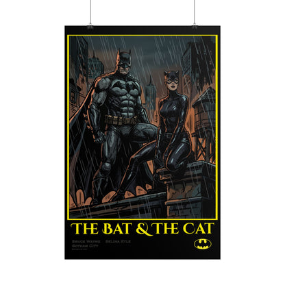 Batman & Catwoman Poster – "The Bat & The Cat" Rolled Art Print