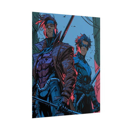 Nightwing and Gambit - Rolled Poster — Comic Art Print