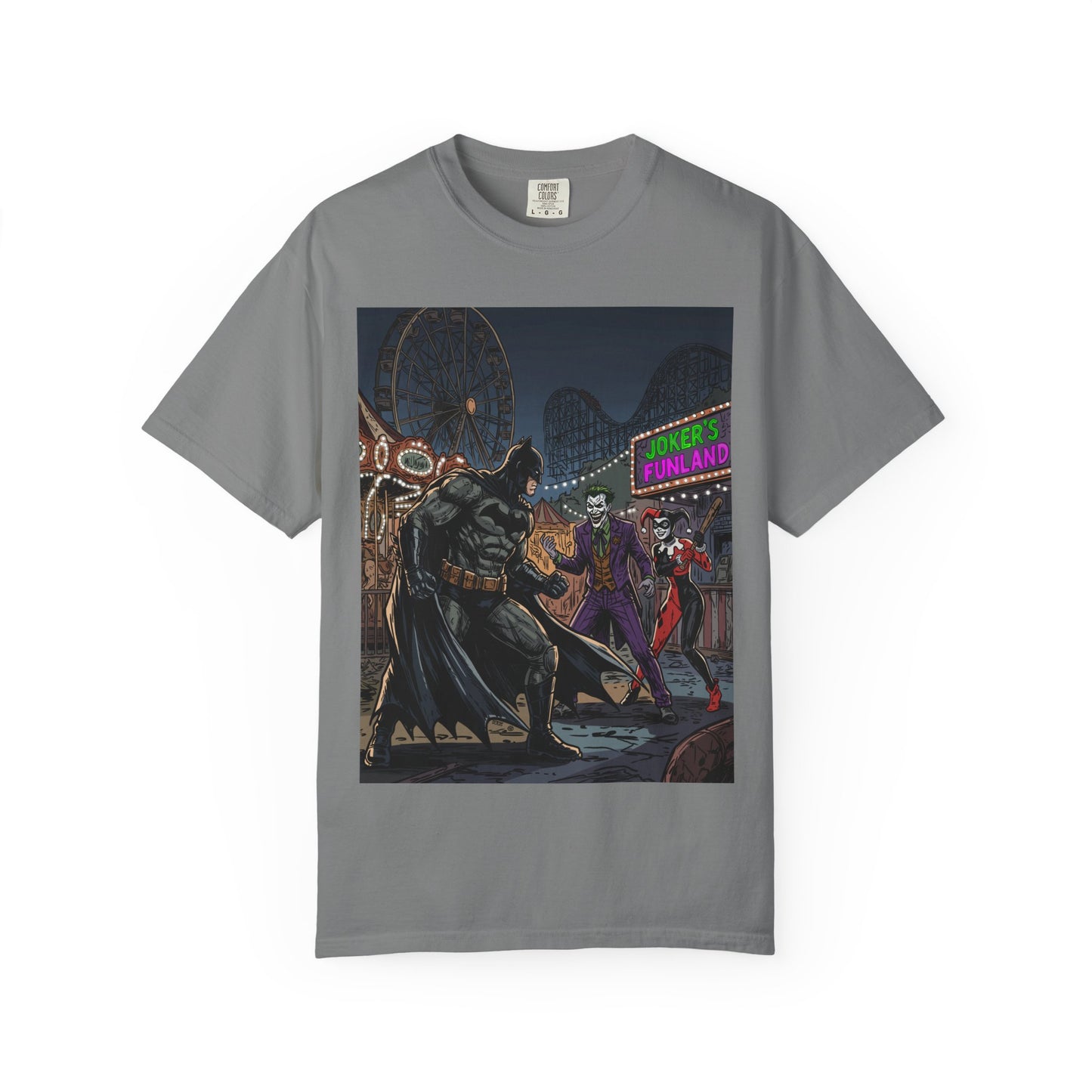 Batman vs Joker Graphic T-Shirt — Gotham Carnival Night Tee
