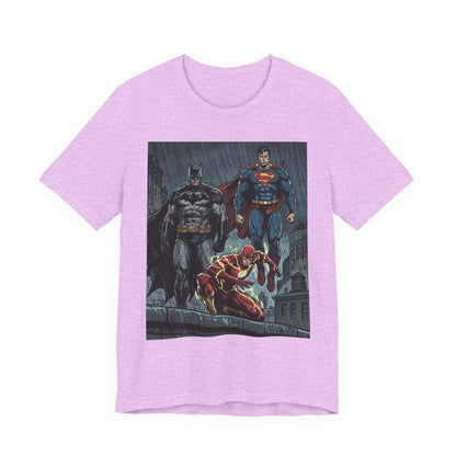Superhero Team Graphic Tee — Batman, Superman & The Flash