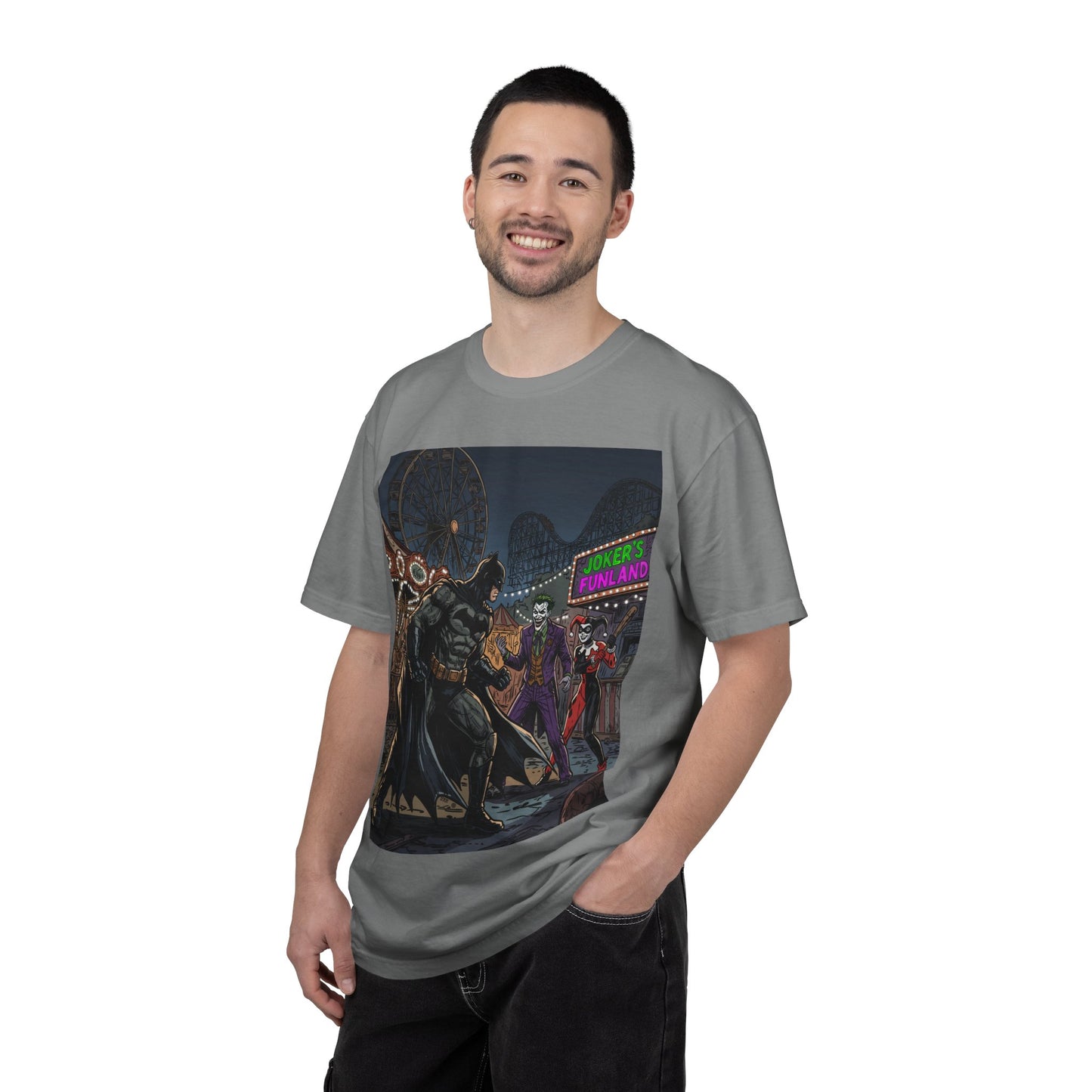 Batman vs Joker Graphic T-Shirt — Gotham Carnival Night Tee