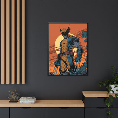 Wolverine Matte Framed Canvas Print