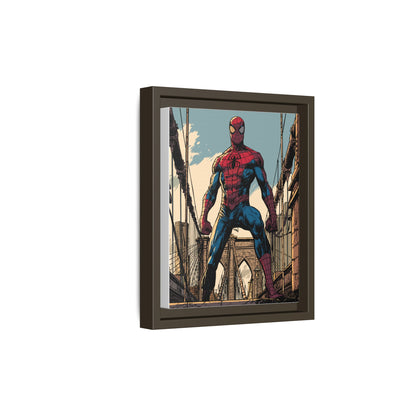 Spider-Man Comic Art Matte Framed Canvas