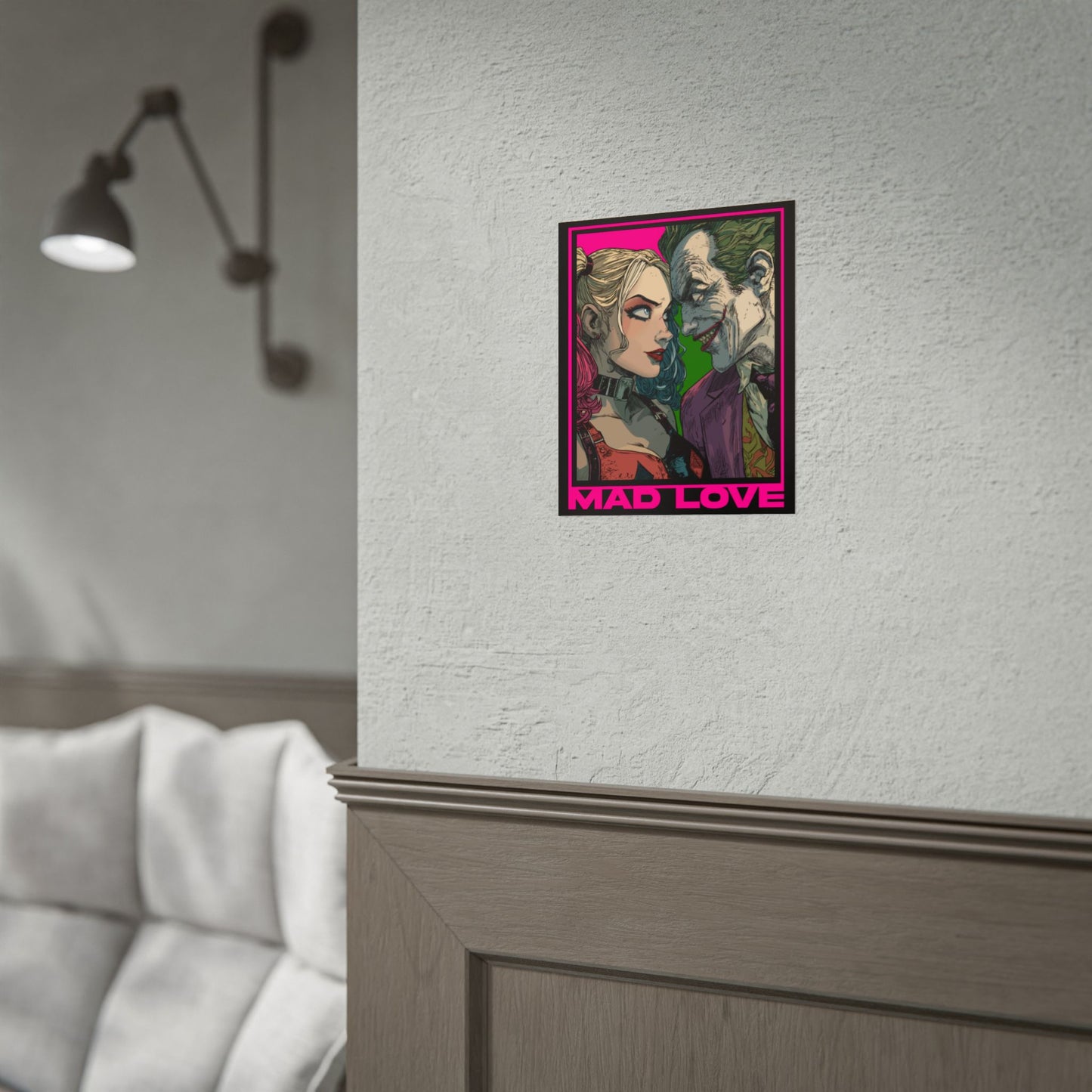 "Mad Love" Harley Quinn & Joker Comic Art Rolled Poster