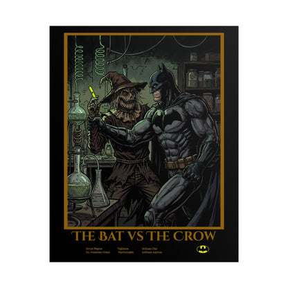 Batman vs Scarecrow Cinematic Rolled Poster — Vintage Comic Movie Art Print