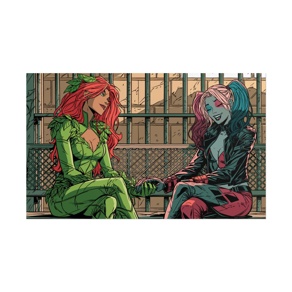 Poison Ivy & Harley Quinn - Jail Cell - Poster