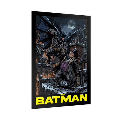 Batman vs Penguin Cinematic Rolled Poster