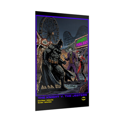 Batman vs Joker Rolled Poster — 'The Knight v. The Jesters' Comic Art Print