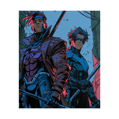 Nightwing and Gambit - Rolled Poster — Comic Art Print