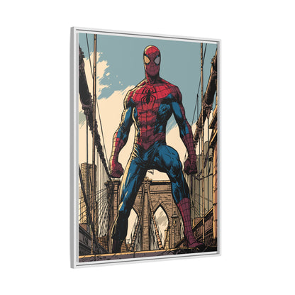 Spider-Man Comic Art Matte Framed Canvas